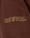 Acajou profond Cowgirl broderie dorée