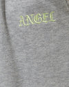 Gris-marron avec broderie d'ange en citron