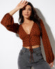 Image de Romina Top in Dainty Daisy Bombay Brown