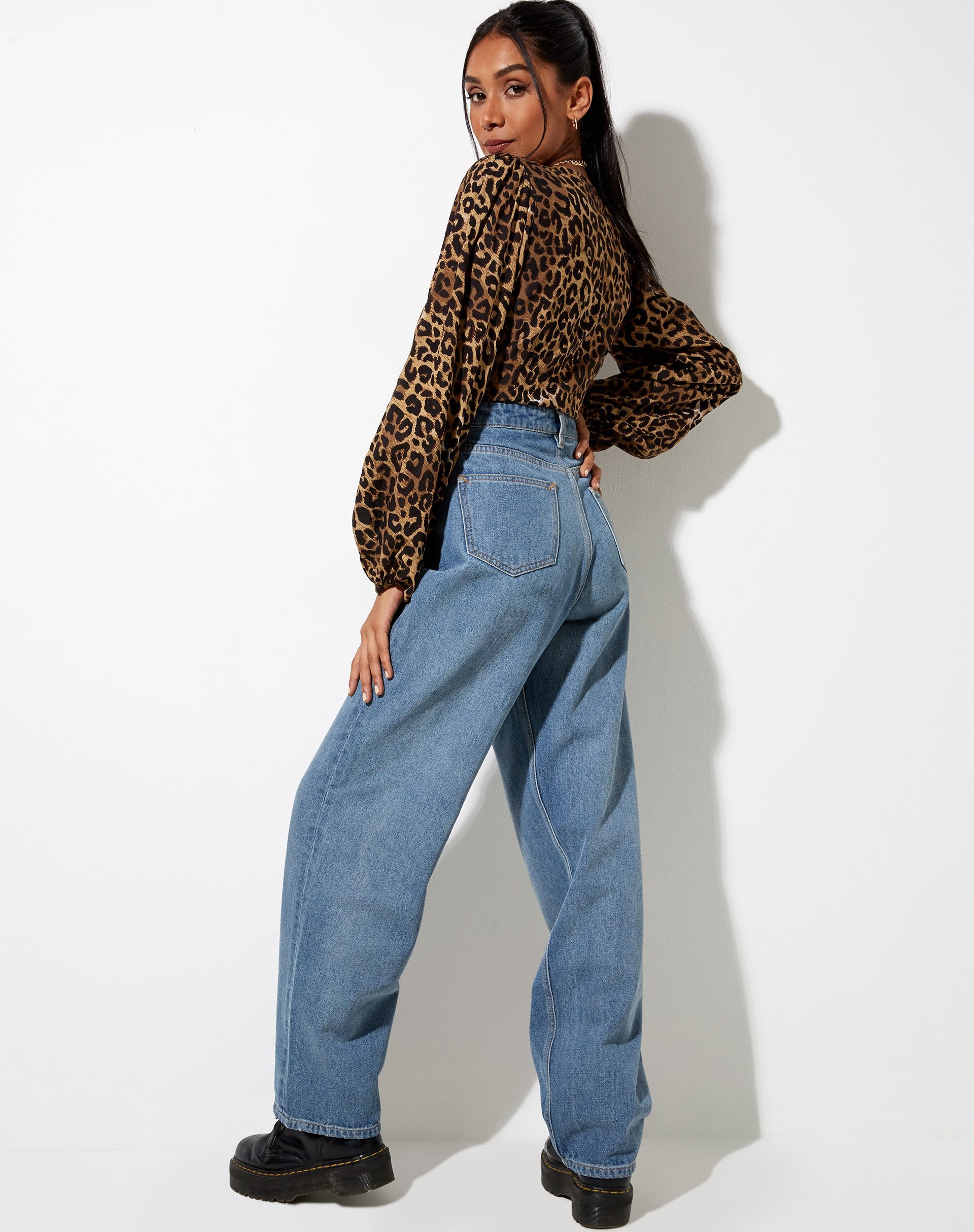 Image de Romina Top in Night Leopard Brown