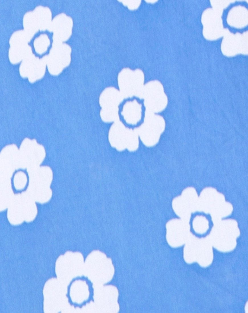 Image de Roppan Slip Dress in Daisy Stamp Sky Blue
