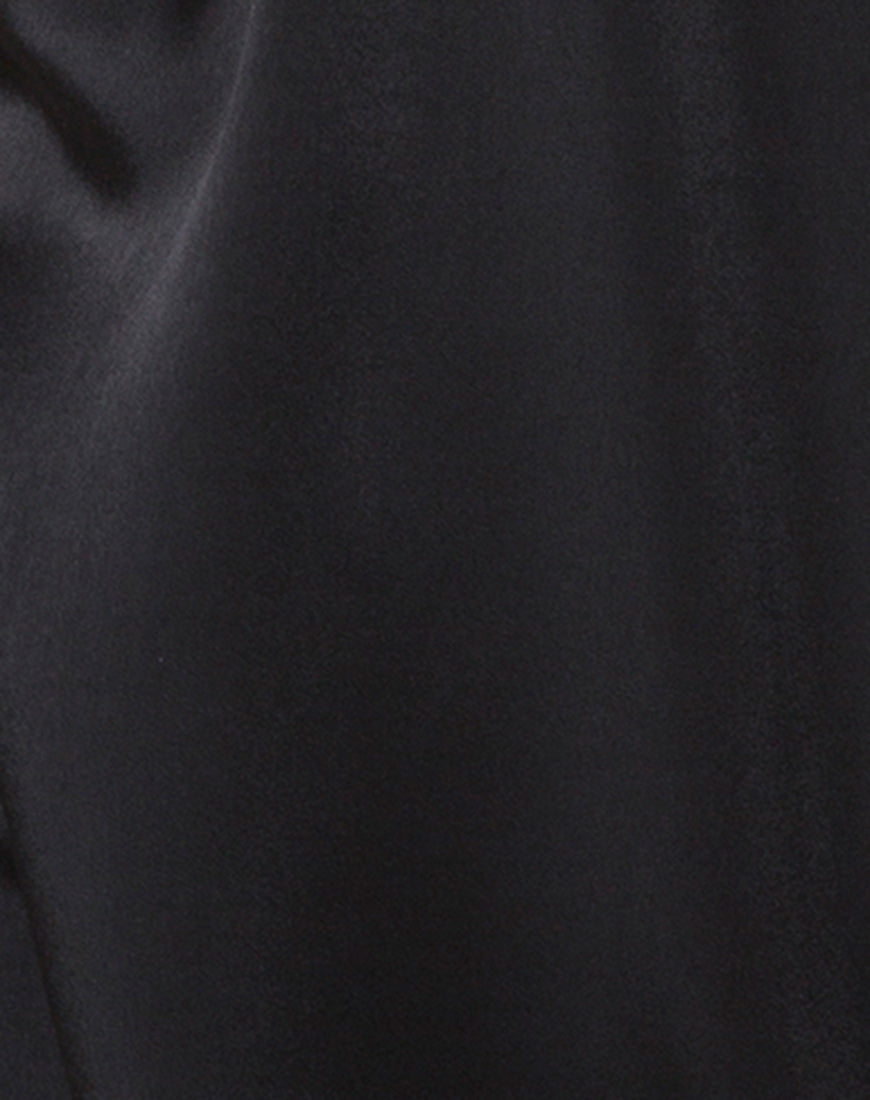 Image de Roppan Slip Dress in Satin Black