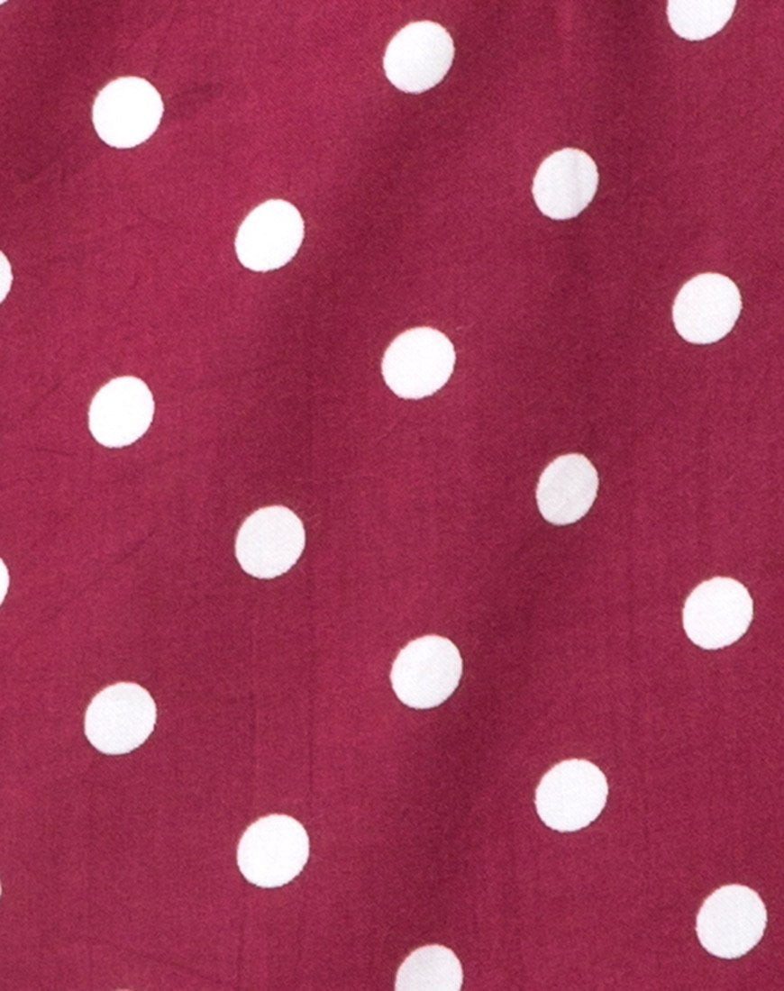 Image de Roppan Slip Dress in Medium Polka Wine