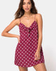 Image de Roppan Slip Dress in Medium Polka Wine