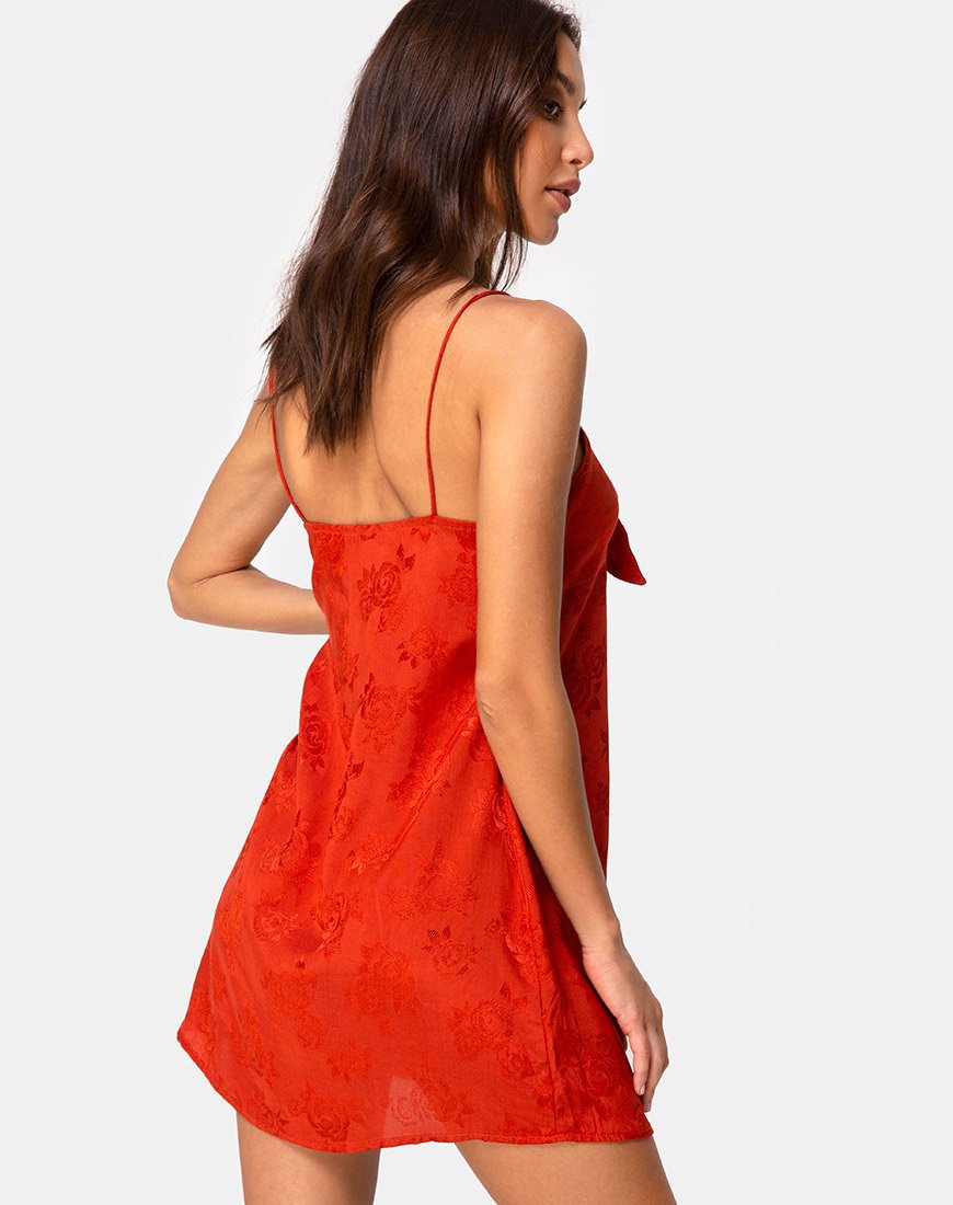 Image de Roppan Slip Dress in Satin Rose Rust