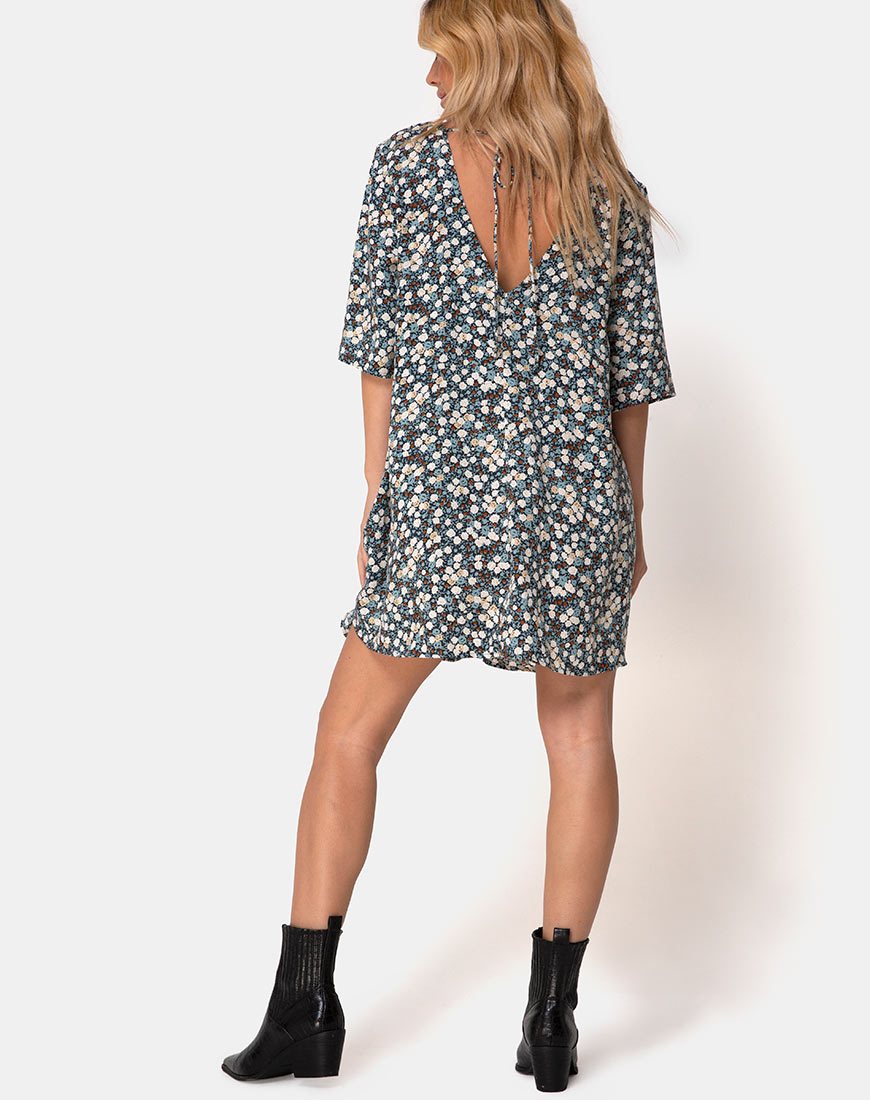 Image de Rosella Swing Dress in Floral Field Navy