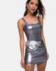 Image de la robe Rosie en argent métallique