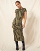 image de Rosika Midi Dress in Dystopian Crease Khaki