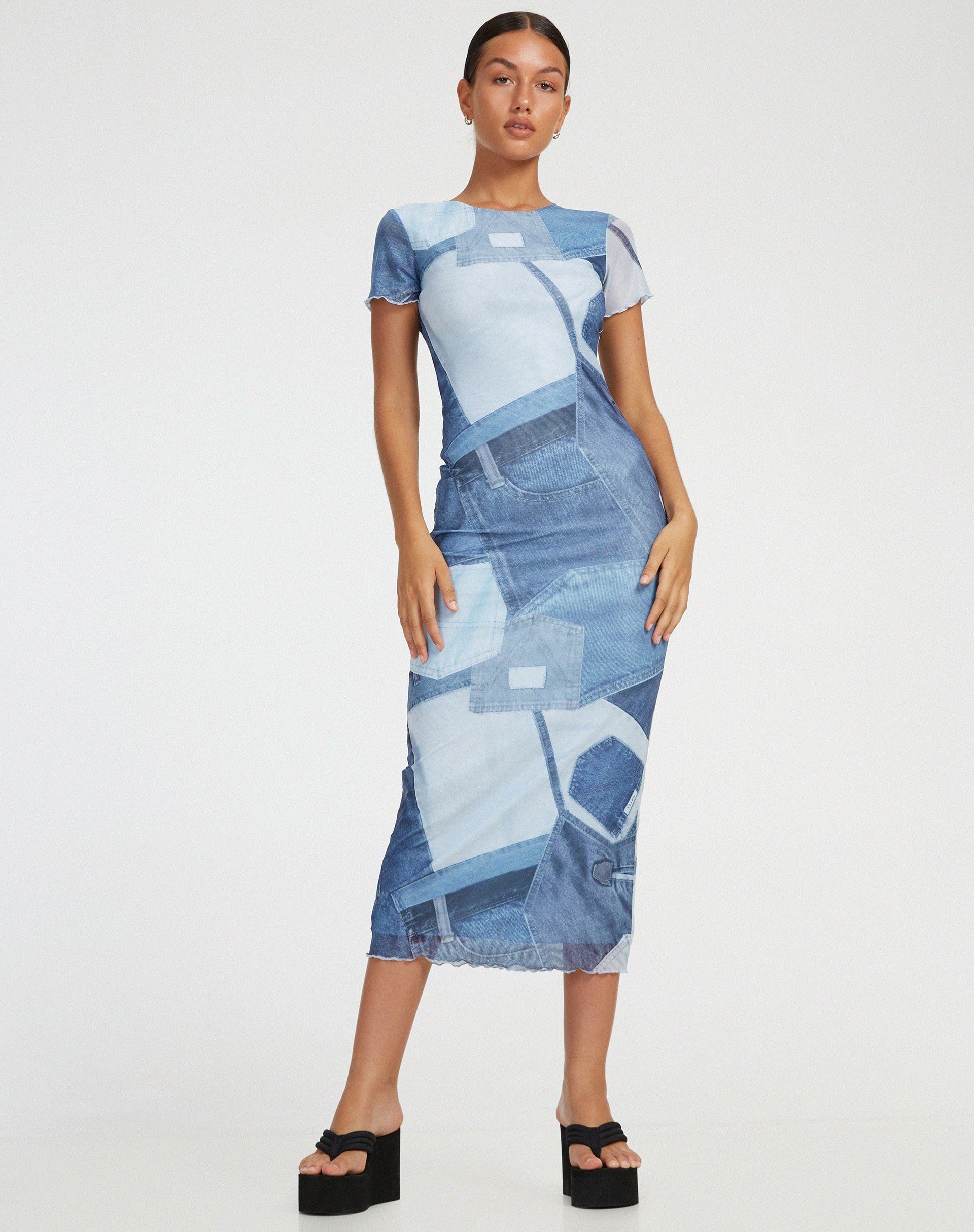 image de Roska Midi Dress in Denim Pocket