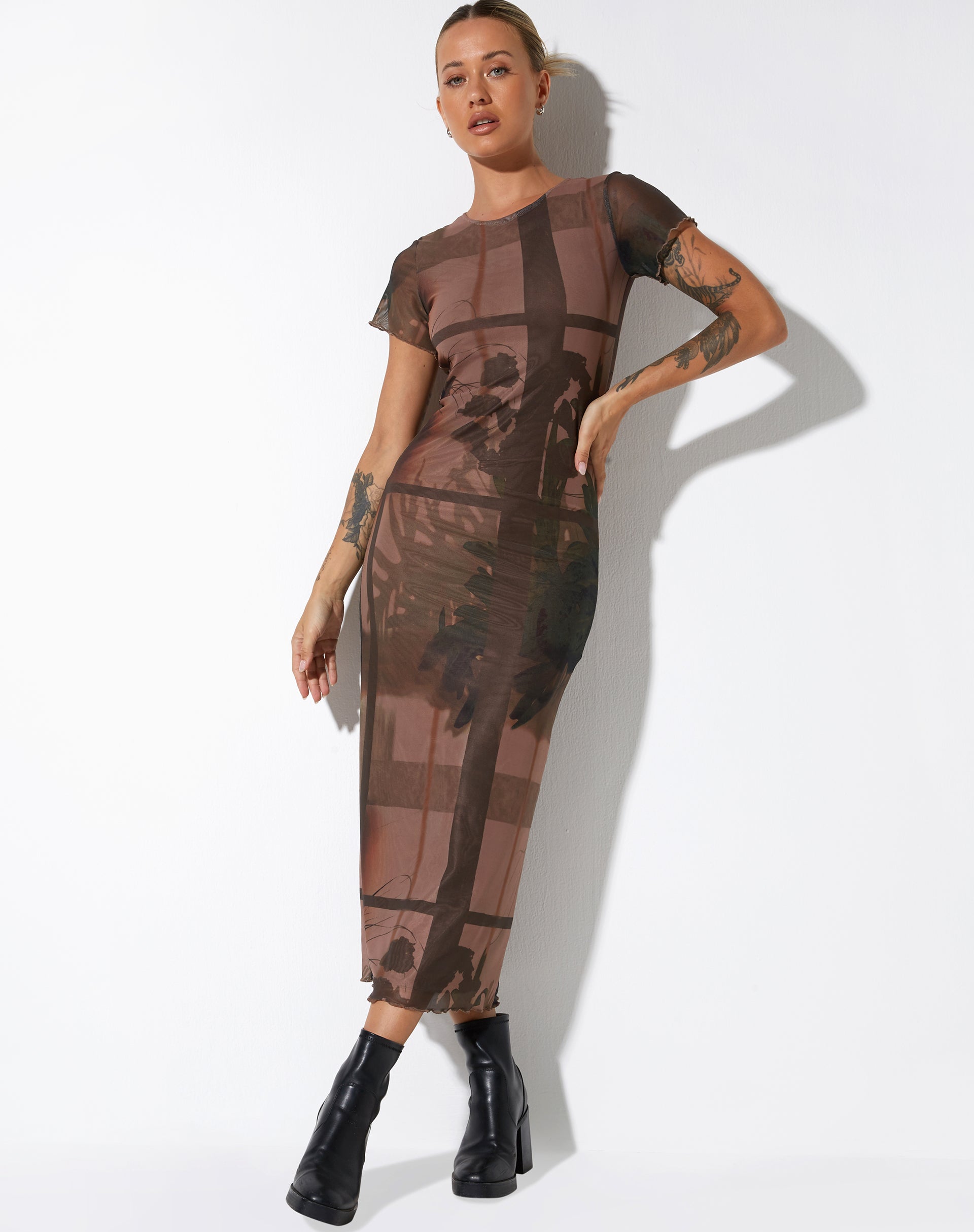 image de Roska Midi Dress dans Photo Brown