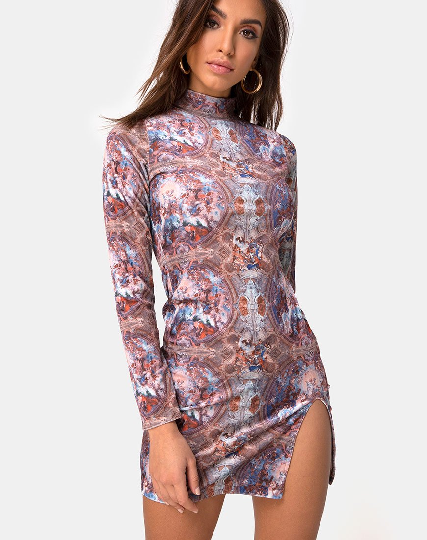 Robe Rossel en velours imprimé palais