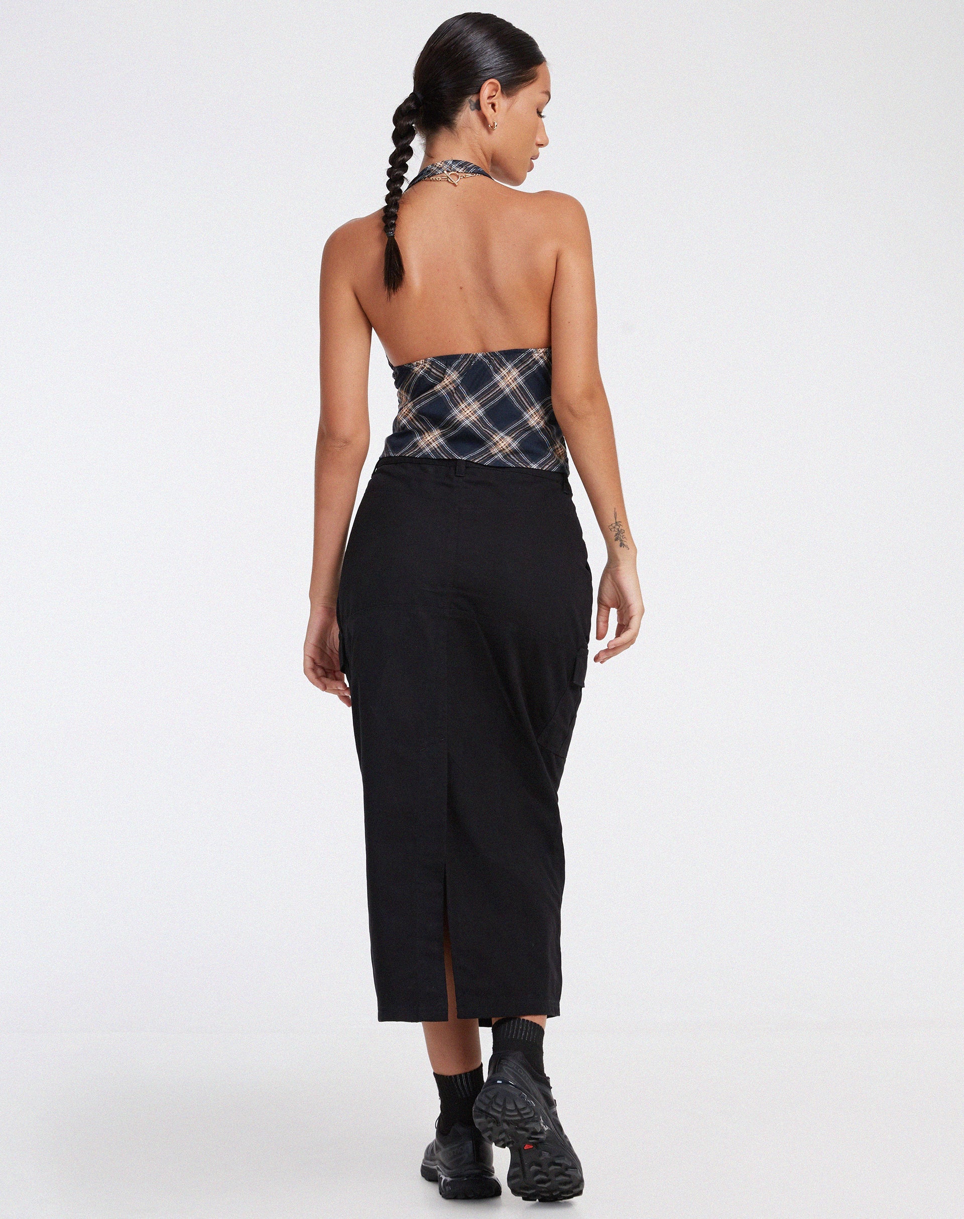 image de Roula Halter Top in 20's Check Black and Grey