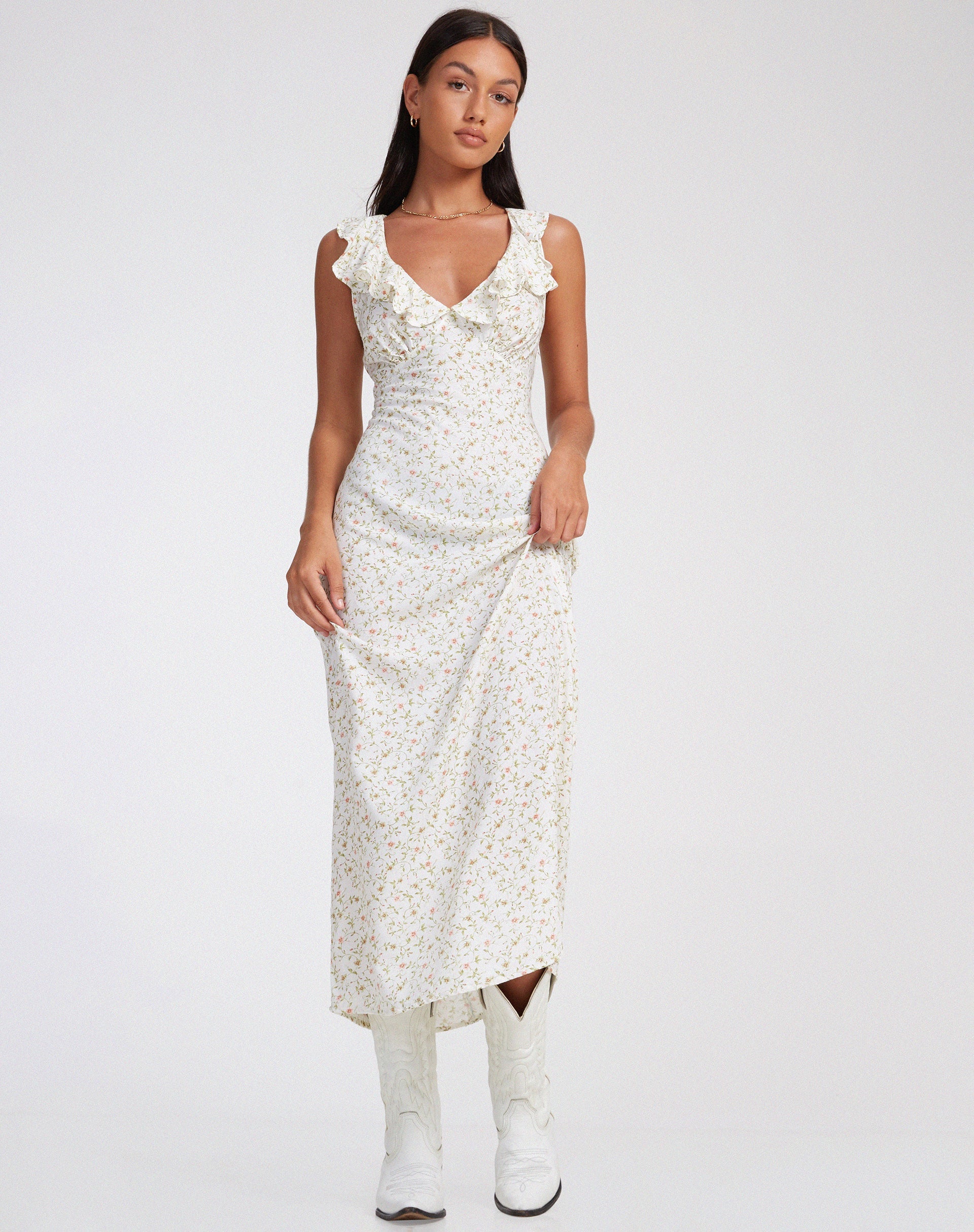 Image de Rufiso Midi Dress in Pretty Petal Ivory