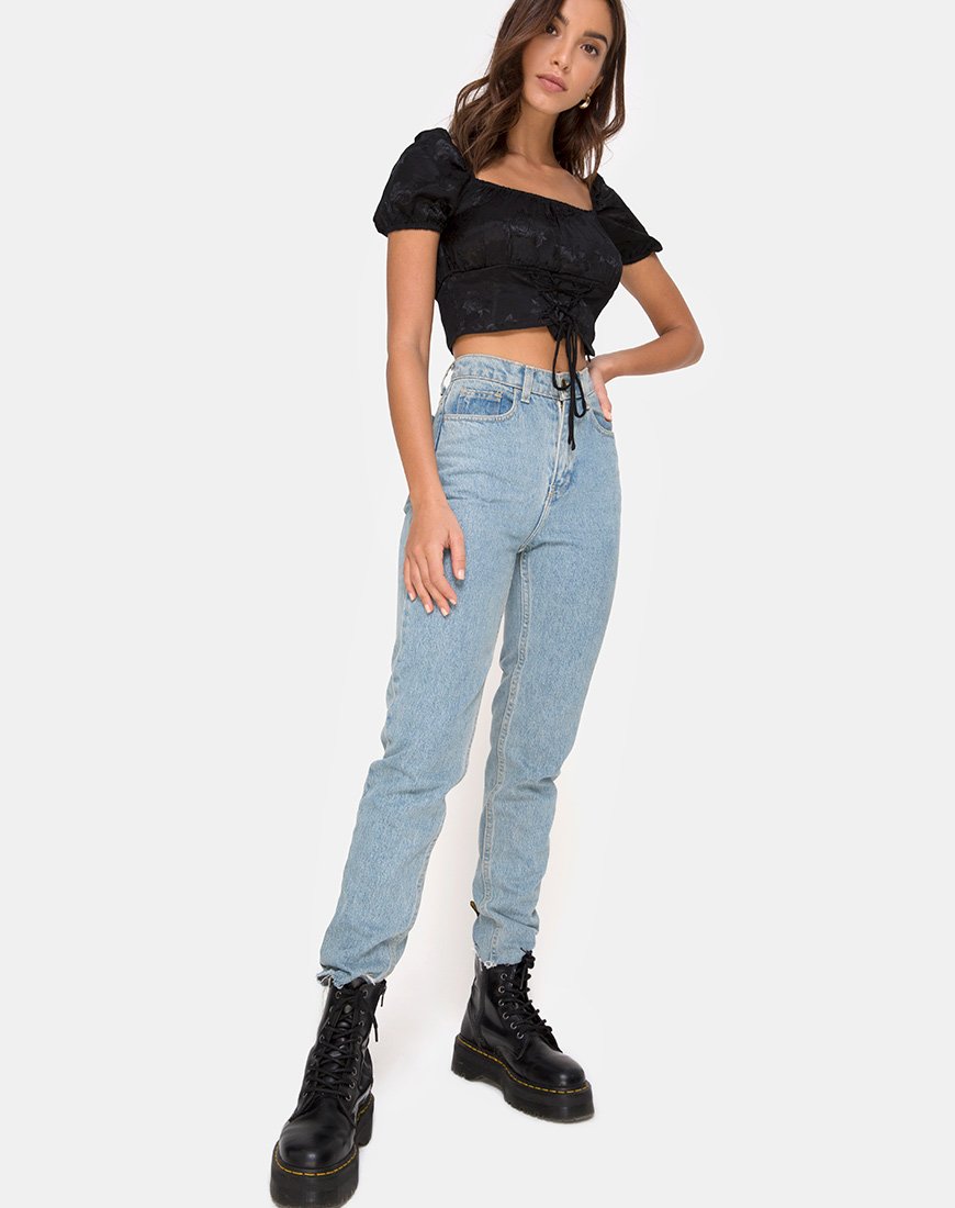 Image de Ruiz Top en satin rose noir