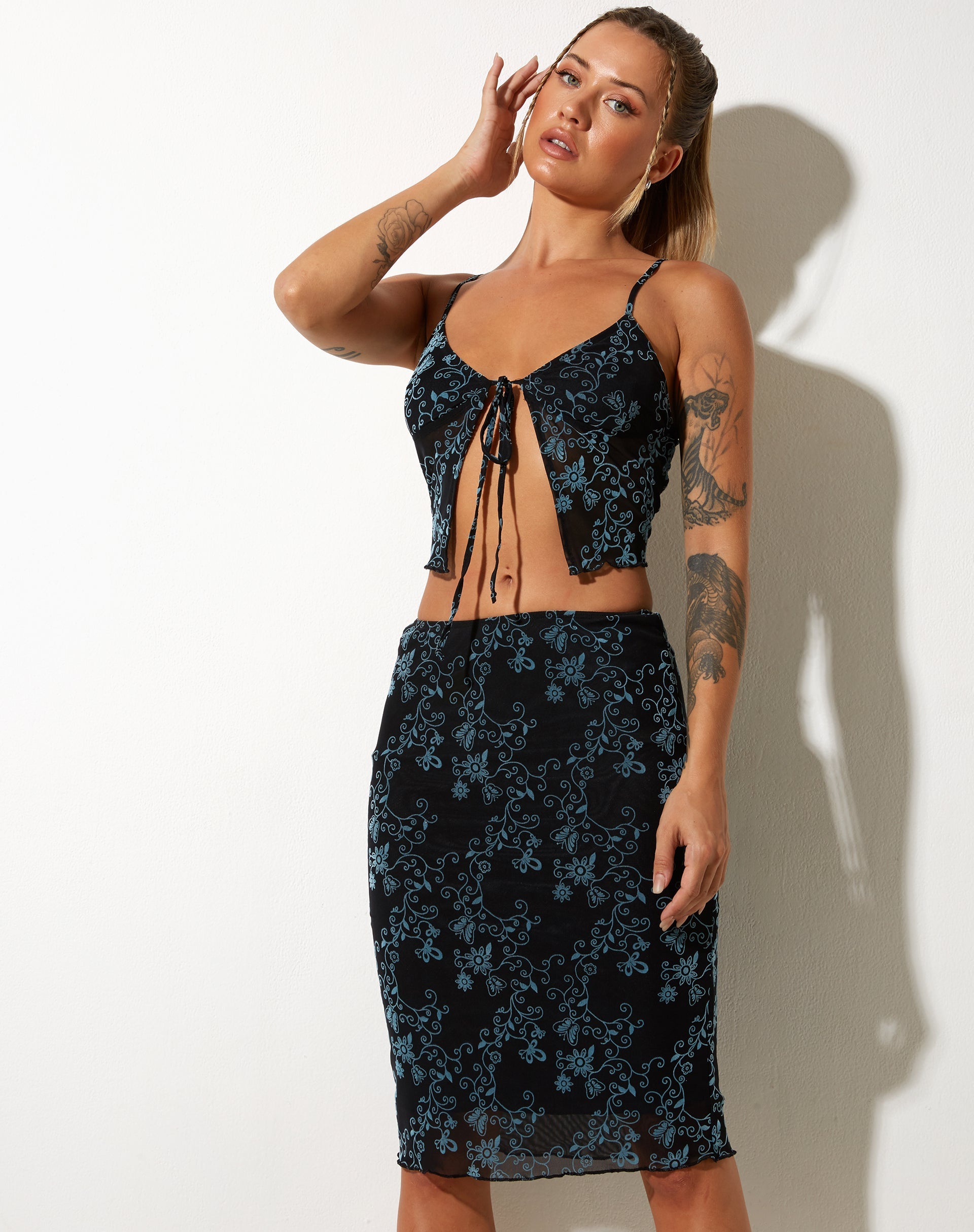 Image de Rumak Cami Top in Butterfly Vine Flock Blue