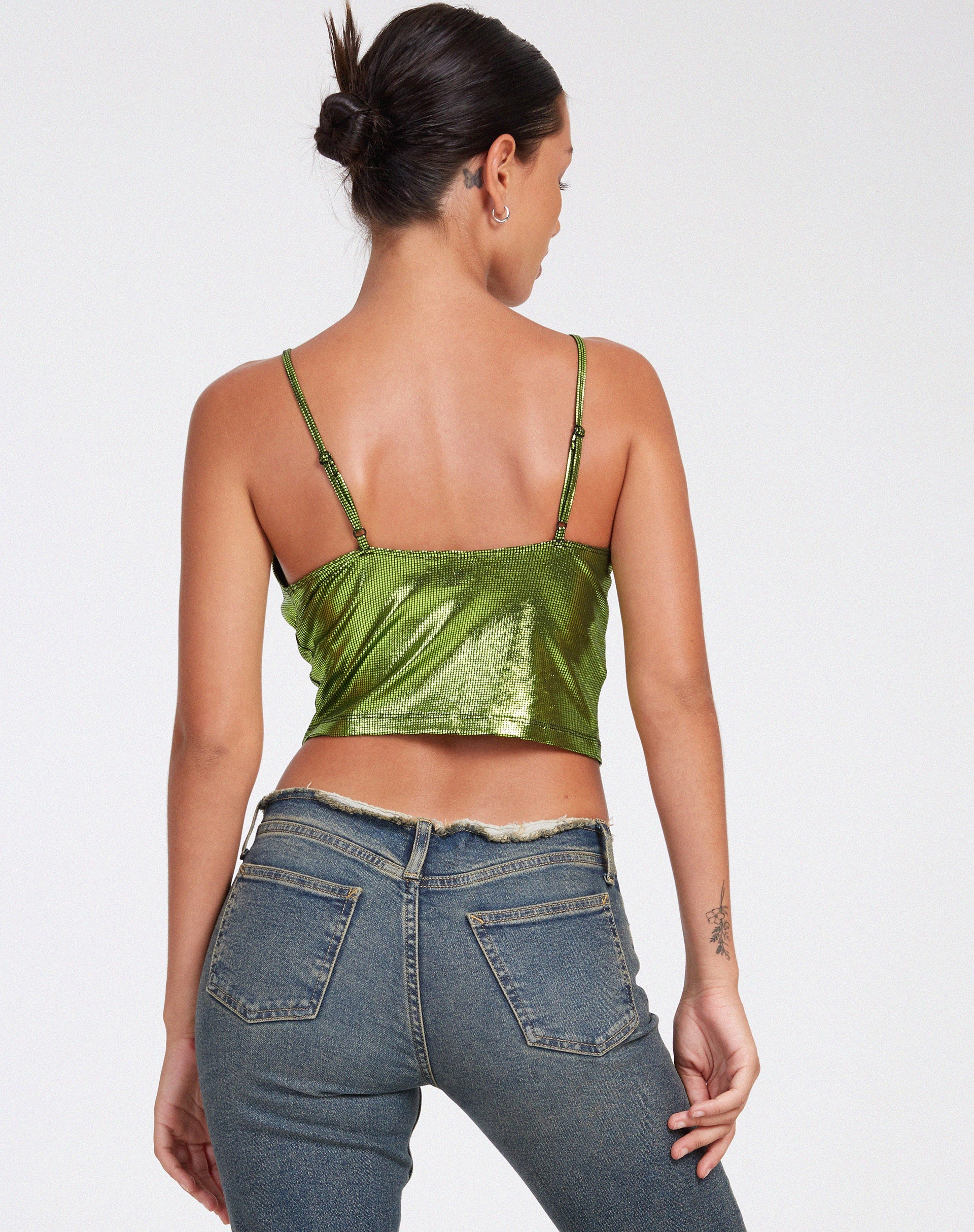 Image de Rumak Crop Top en Holographic Lime