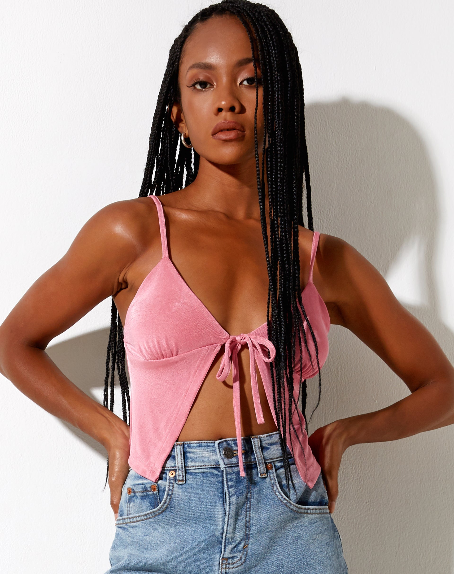 Image de Rumak Cami Top in Crepe Hot Pink