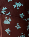 Femme Floral Bleu et Marron