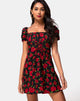 Image de Ruzenta Mini Dress in Roaming Rose Black