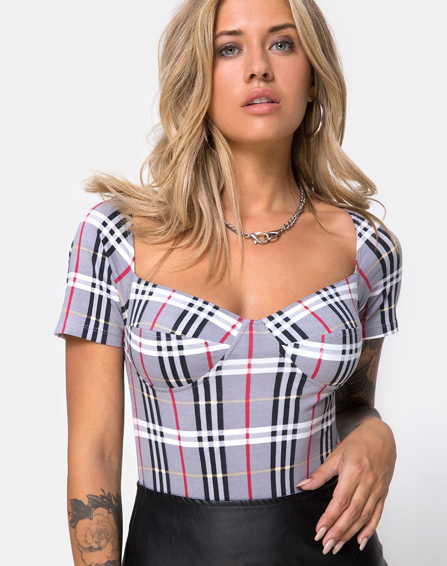 Ryon Bodice in Heritage Check (corsage à carreaux)