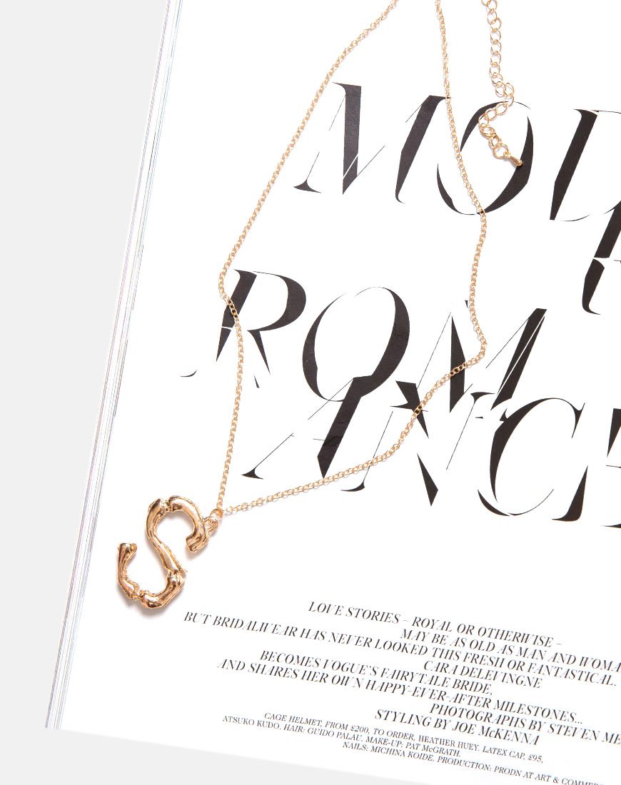 Image de Collier en or Lettre S