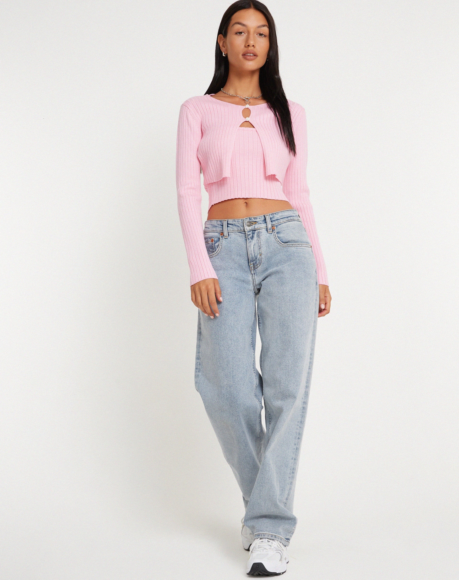 image de Sabai Button Up Cardi in Pink