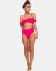 Image de Shaca Bikini Bottom in 80s Crinkle Pink Highlighter
