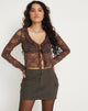 Image de Sadiru Cardi Lace Chesnut Brown