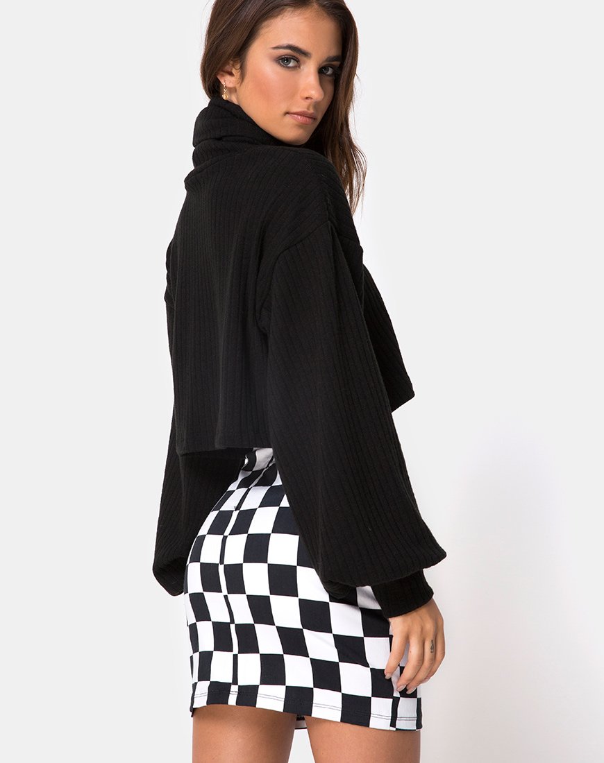 Image of Saffy Bodycon Skirt in Checker Board Medium