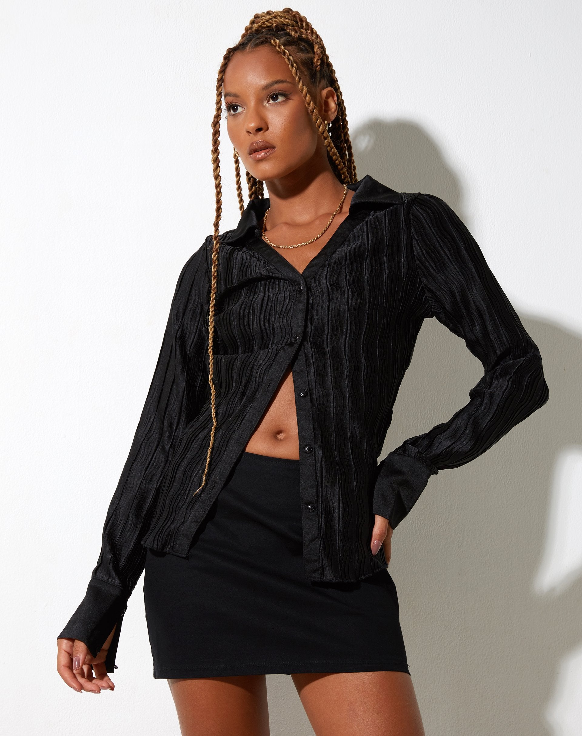 Image de Sagira Top in Crinkle Black