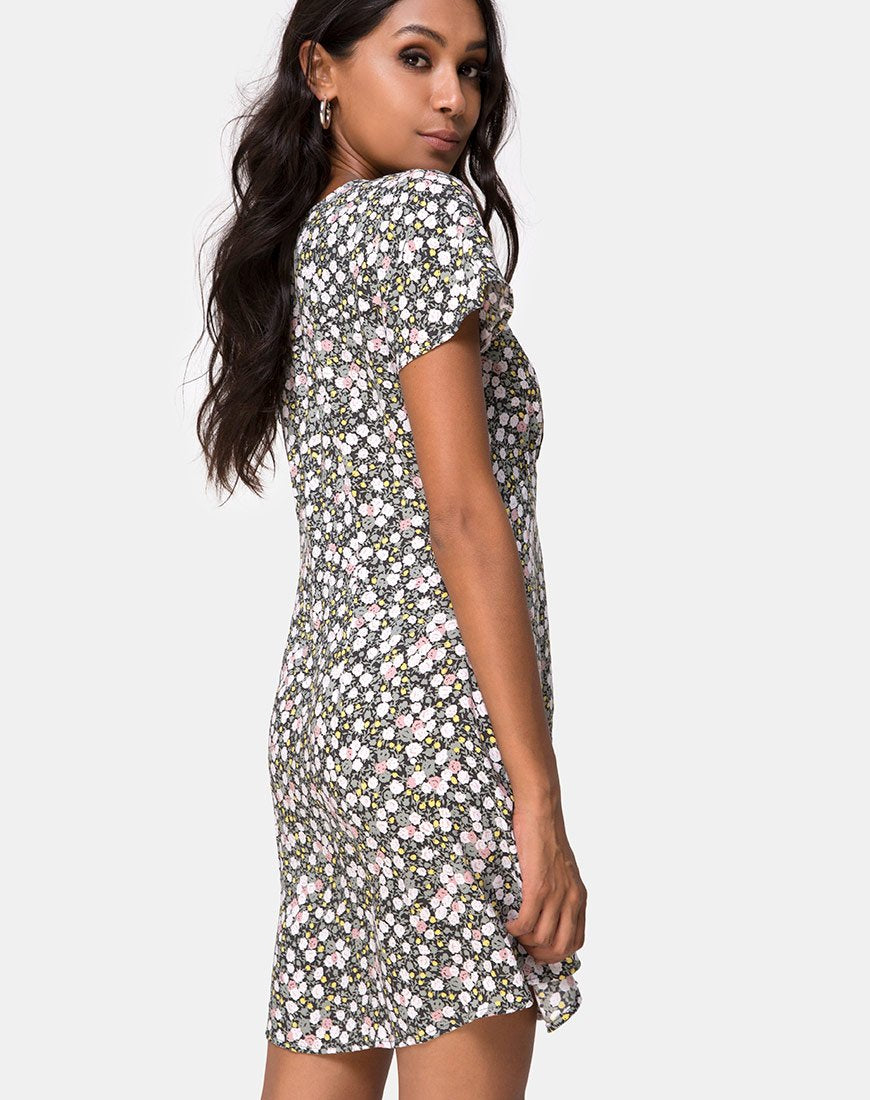 Image de la robe Sahara Tea Dress in Floral Field Olive