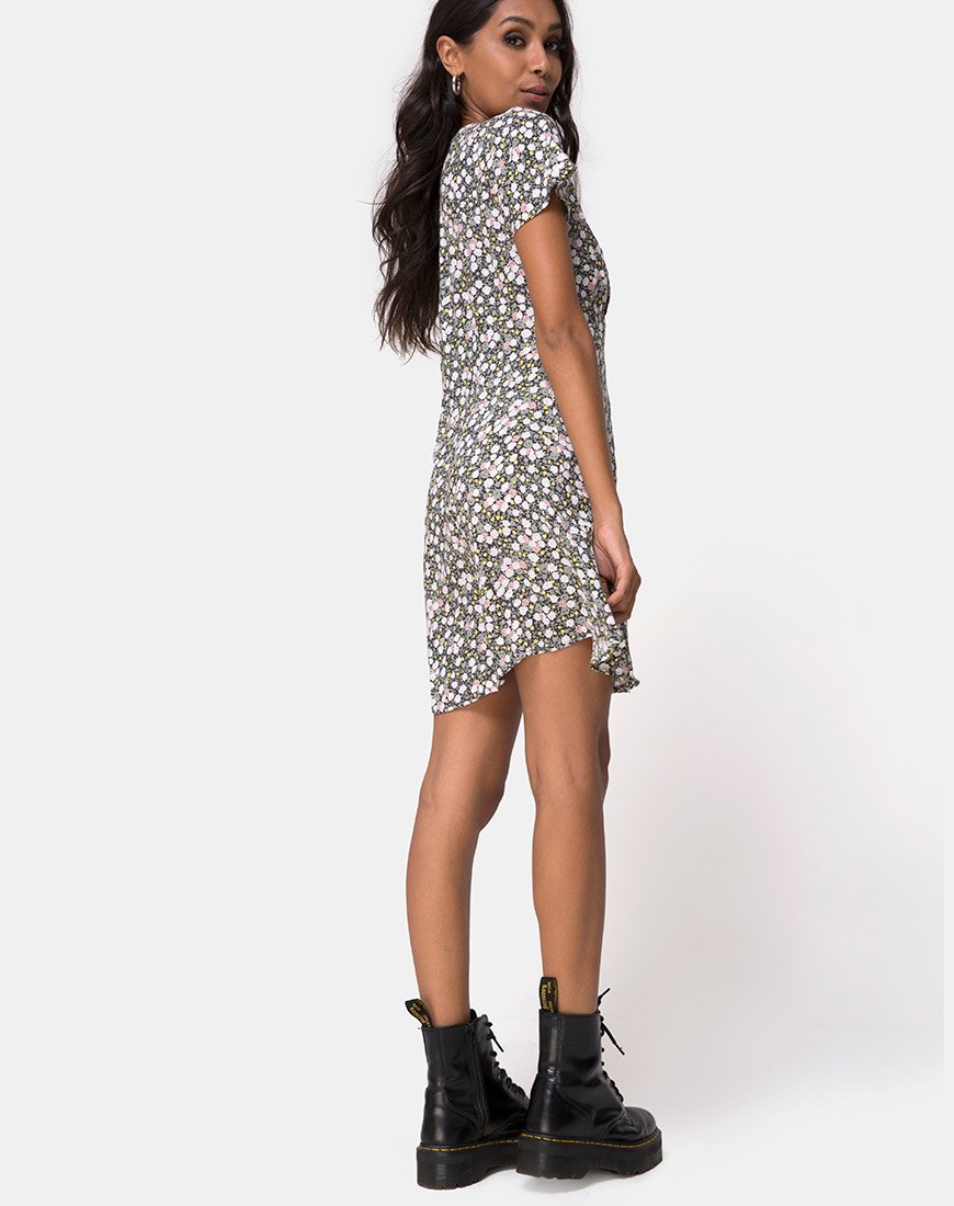 Image de la robe Sahara Tea Dress in Floral Field Olive