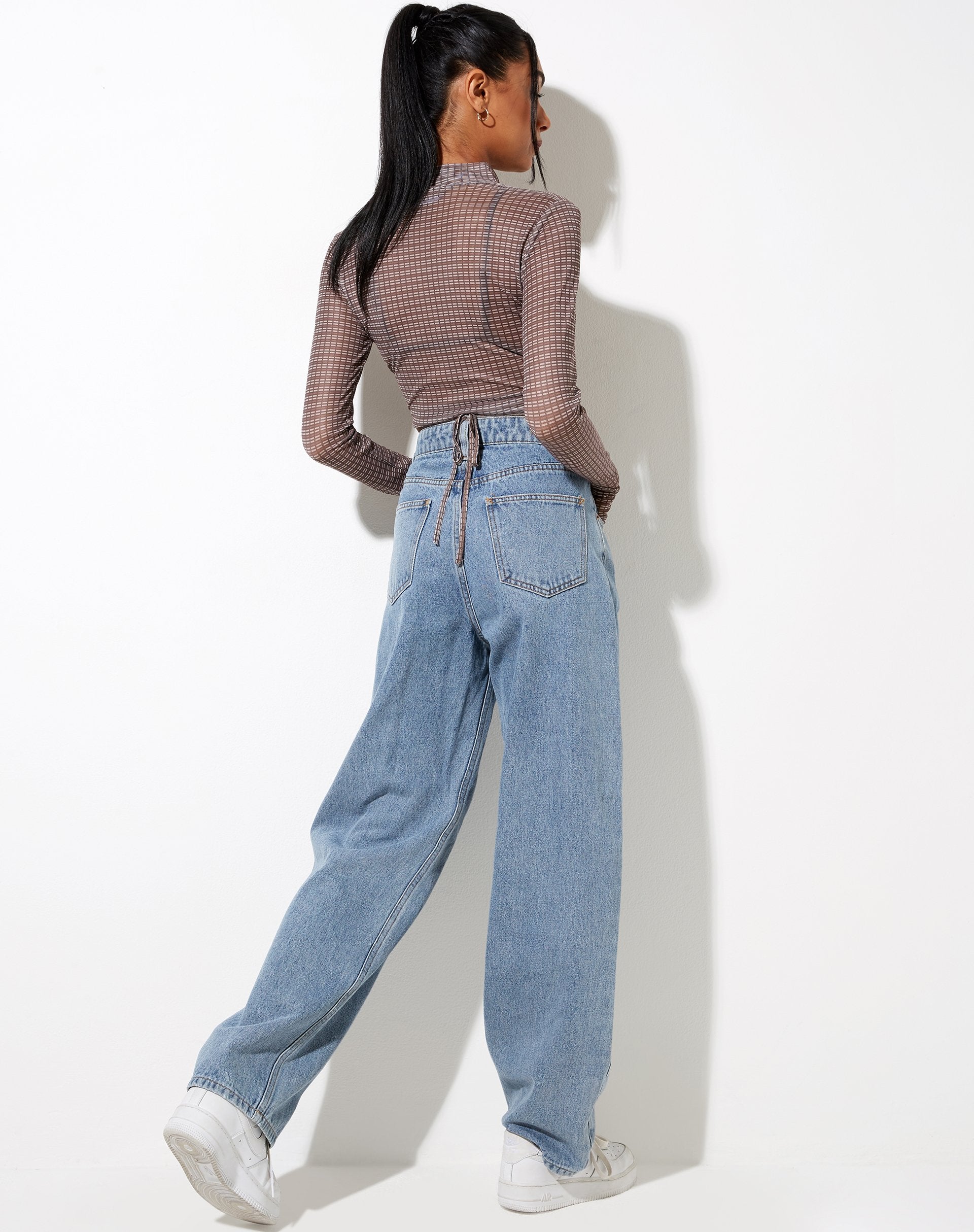 Image de Sahila Crop Top in Mini Check Chocolate