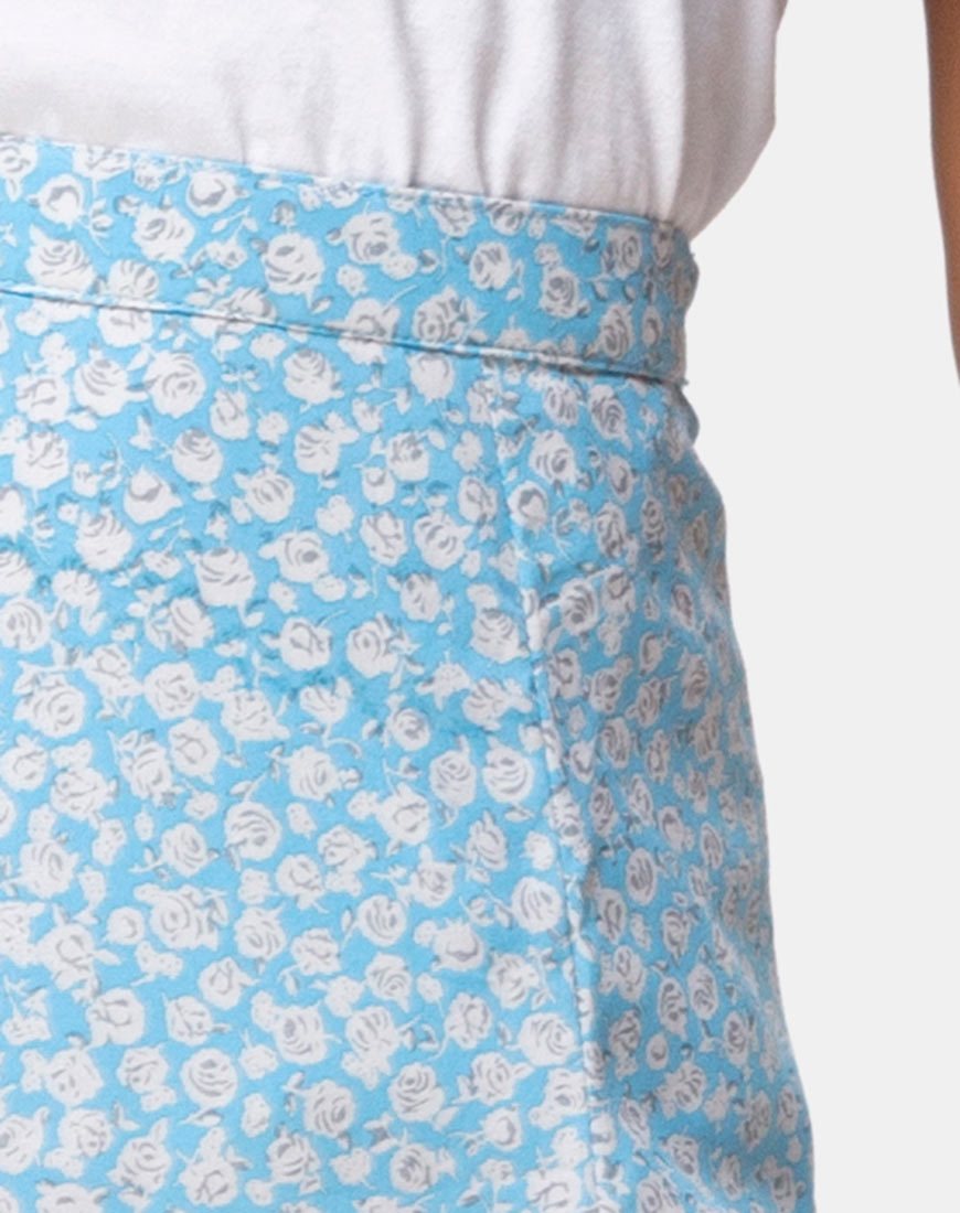 Image de la jupe midi Saika, Ditsy Rose Blue