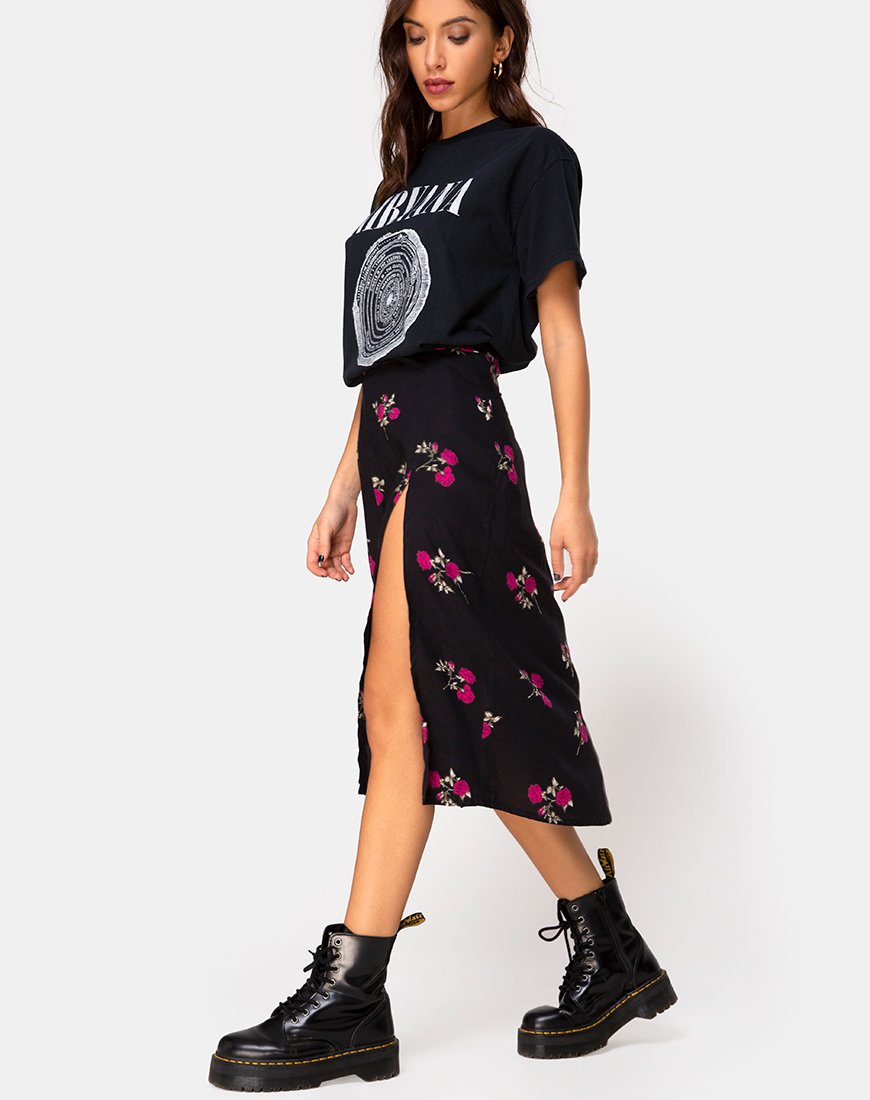 Image de la jupe Saika en rose grunge