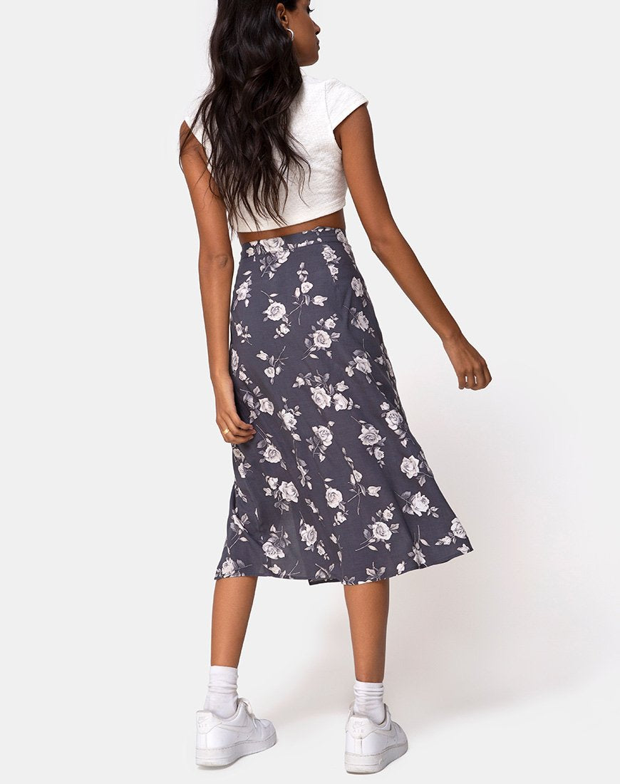 Jupe Saika, blanc rose gris