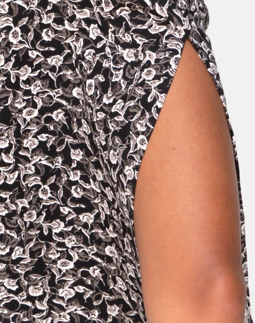 Image de la jupe midi Saika, Wild Tulip Black