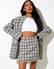 Image de Saken Blazer à carreaux noirs et blancs