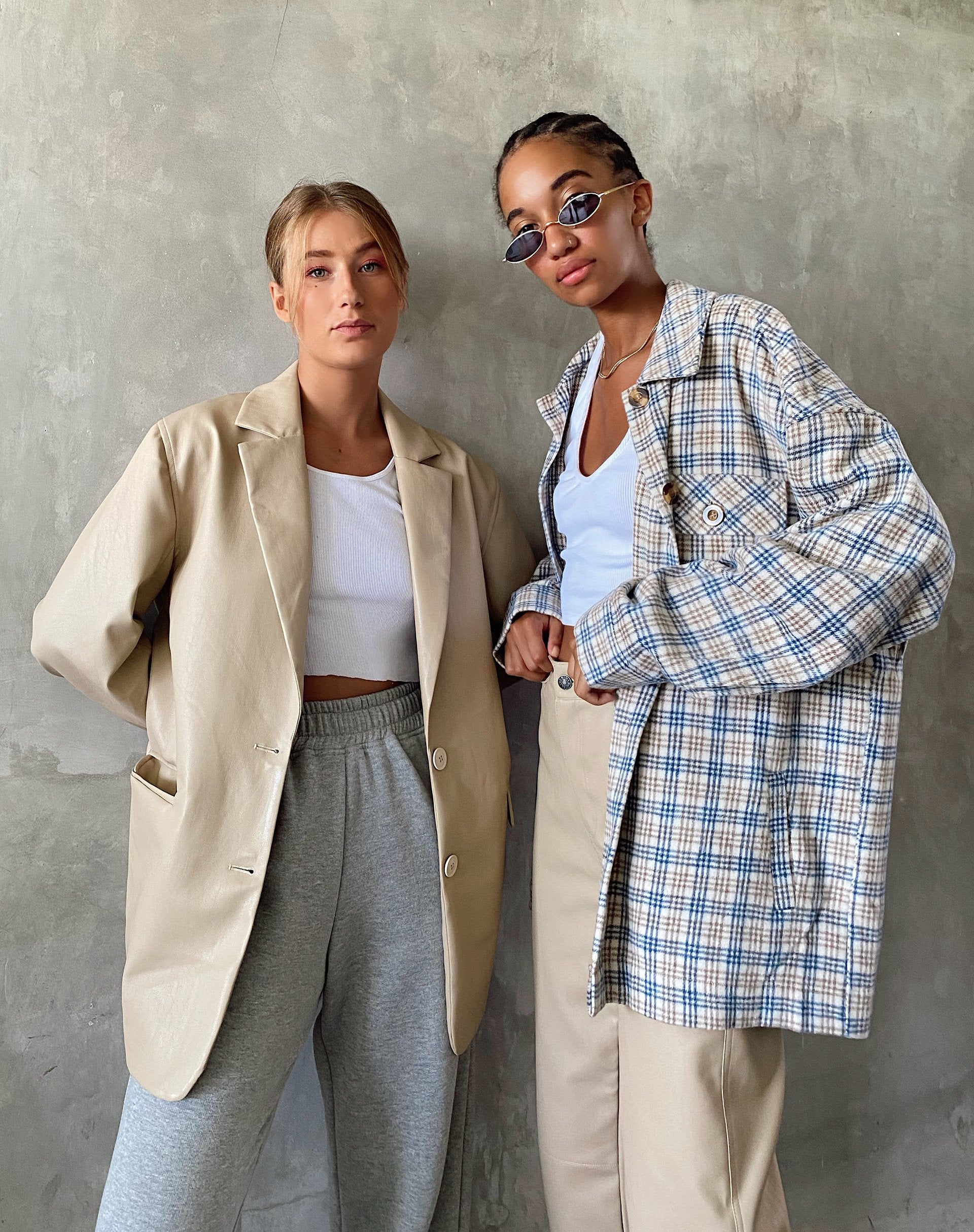 Image de Marcel Shirt in Small Check White Blue Tan