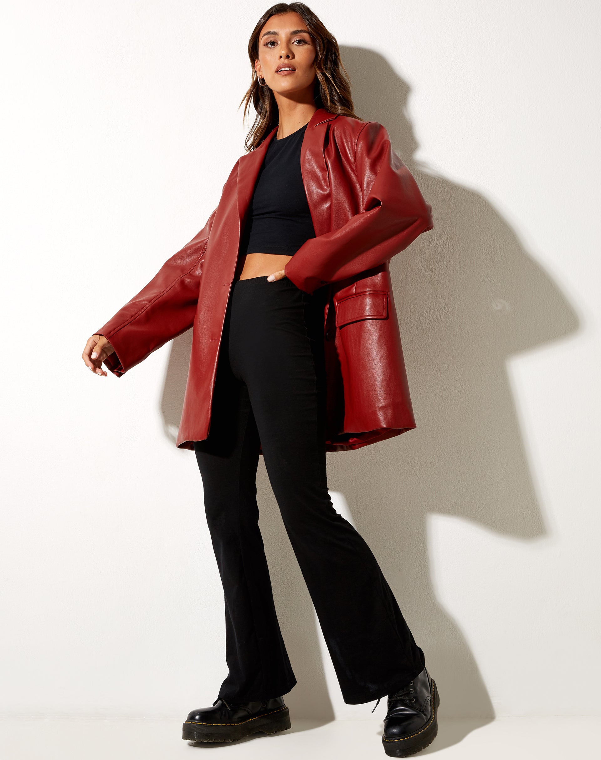 Image de Saken Blazer en PU rouge