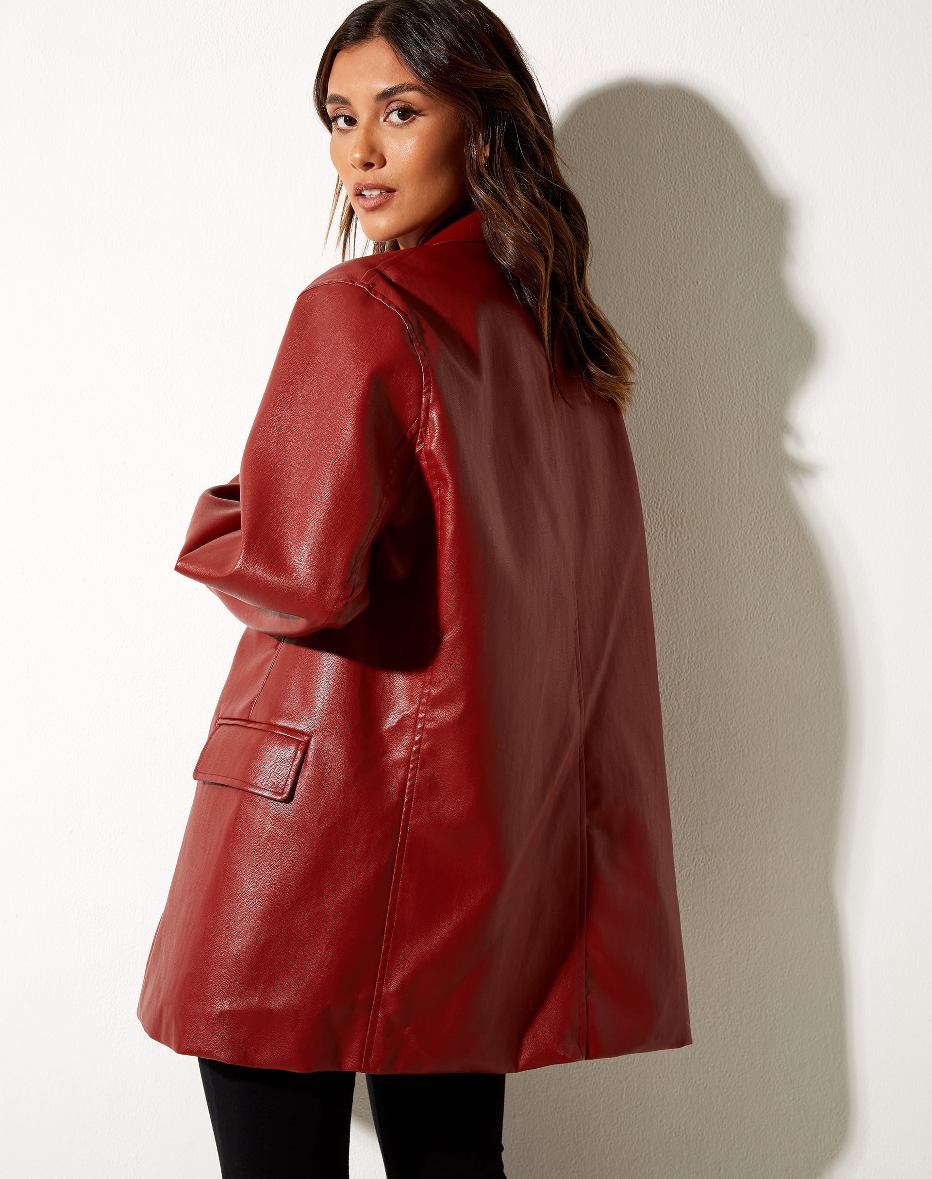 Image de Saken Blazer en PU rouge