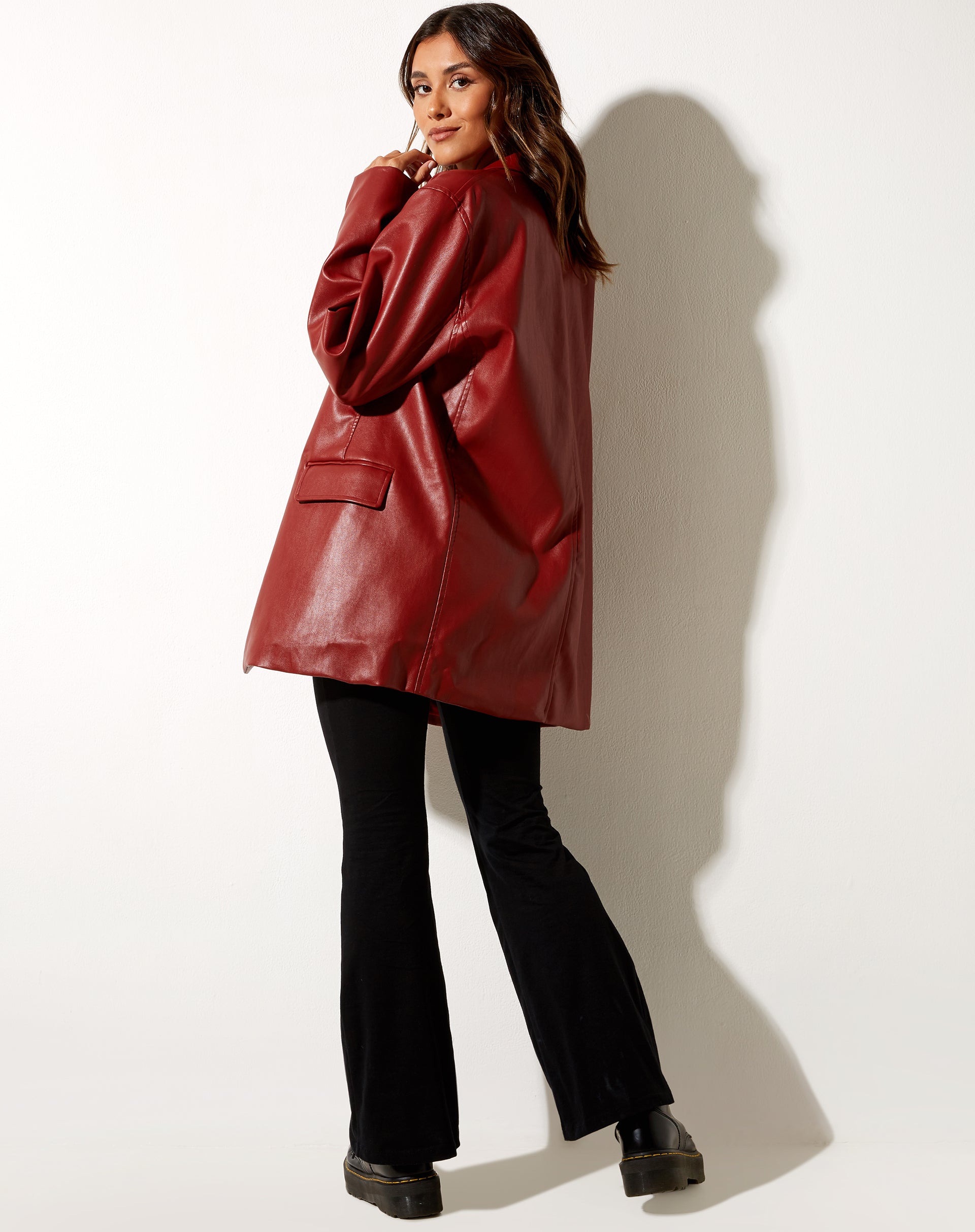 Image de Saken Blazer en PU rouge