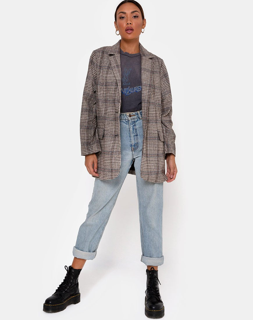 Image de Saken Blazer à carreaux gris