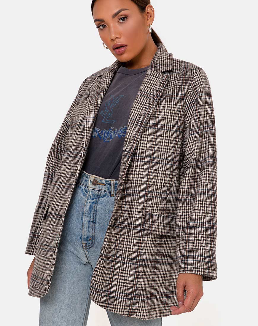 Image de Saken Blazer à carreaux gris