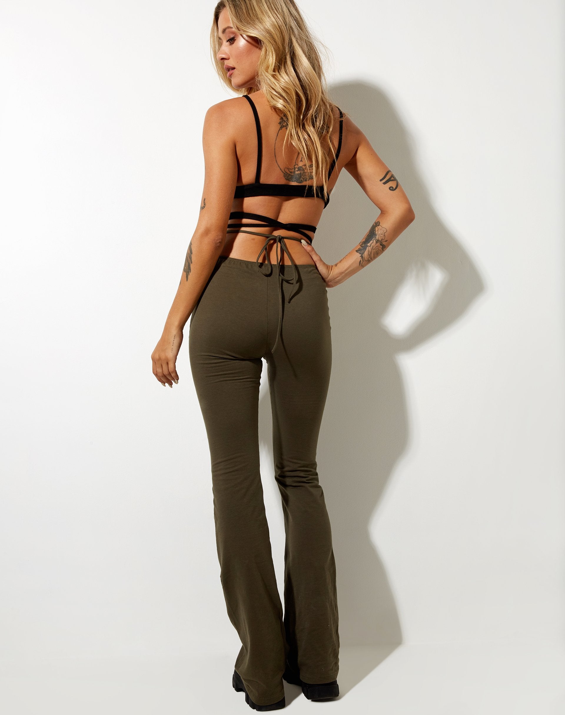 Image de Sakeri Flare Trouser in Lycra Olive