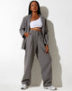 Image du pantalon Sakila en laine gris et noir