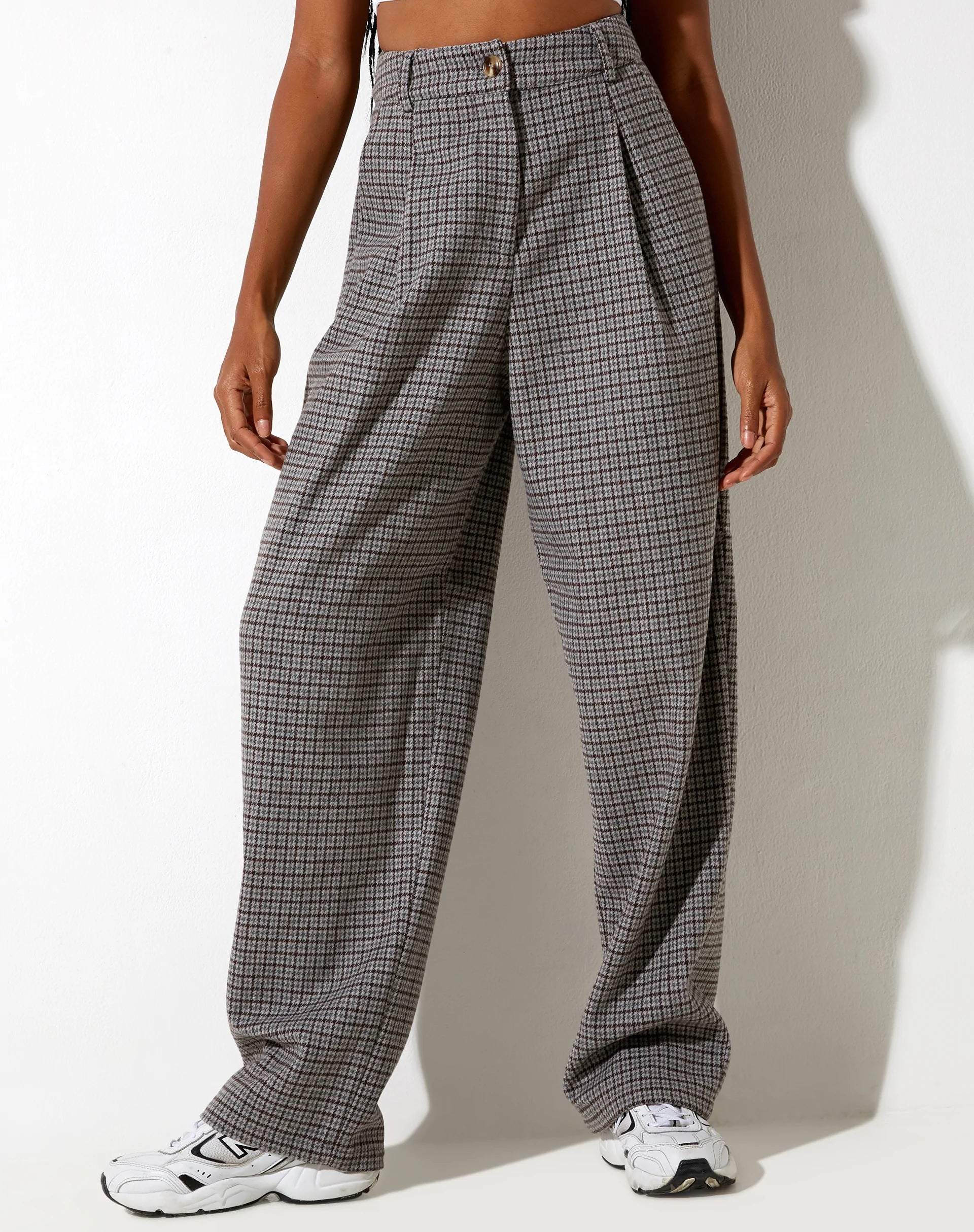 Image du pantalon Sakila en laine gris et noir