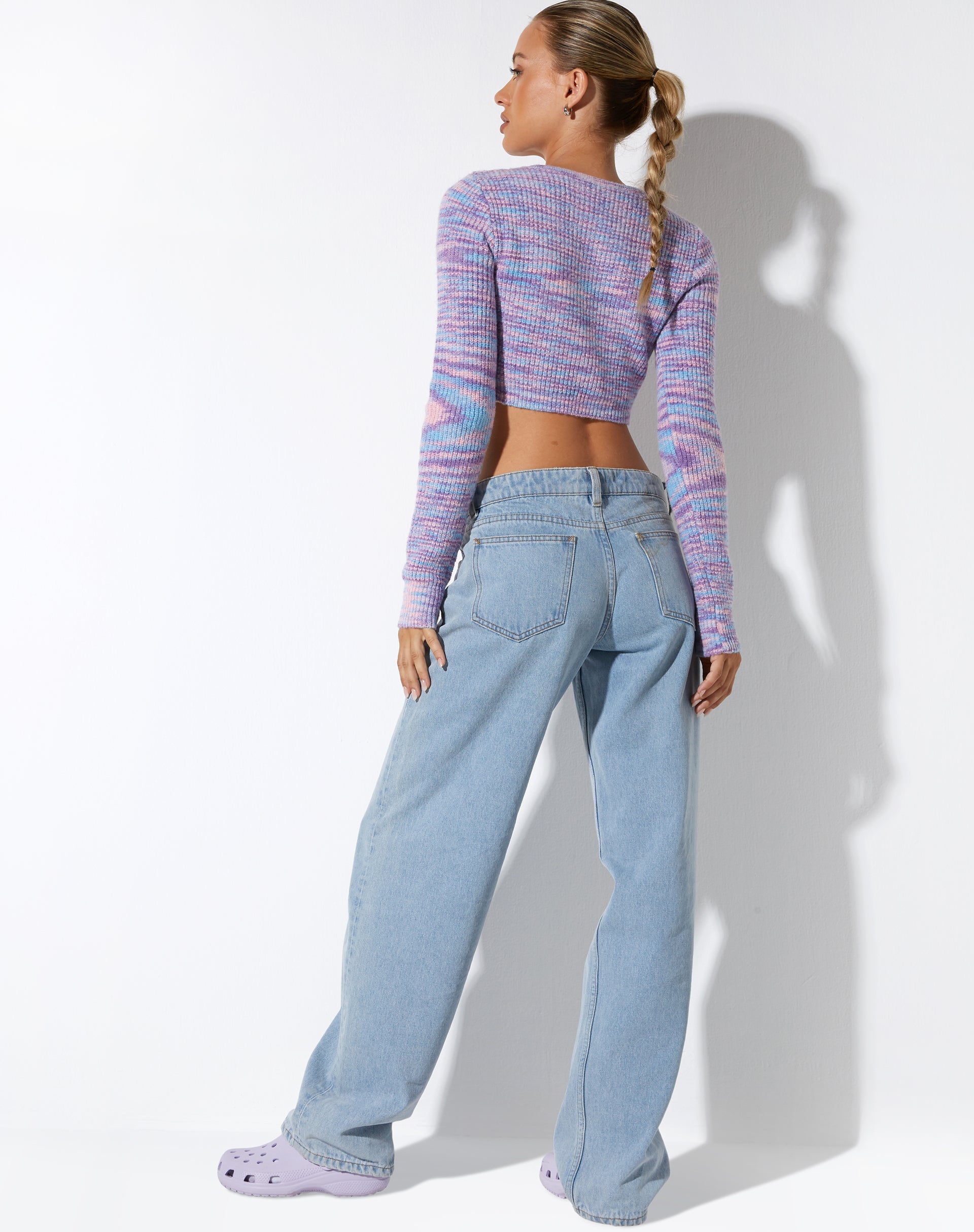 image de Salaka Crop Top in Space Dye Purple