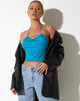 Image de Salet Crop Top in Mesh Turquoise