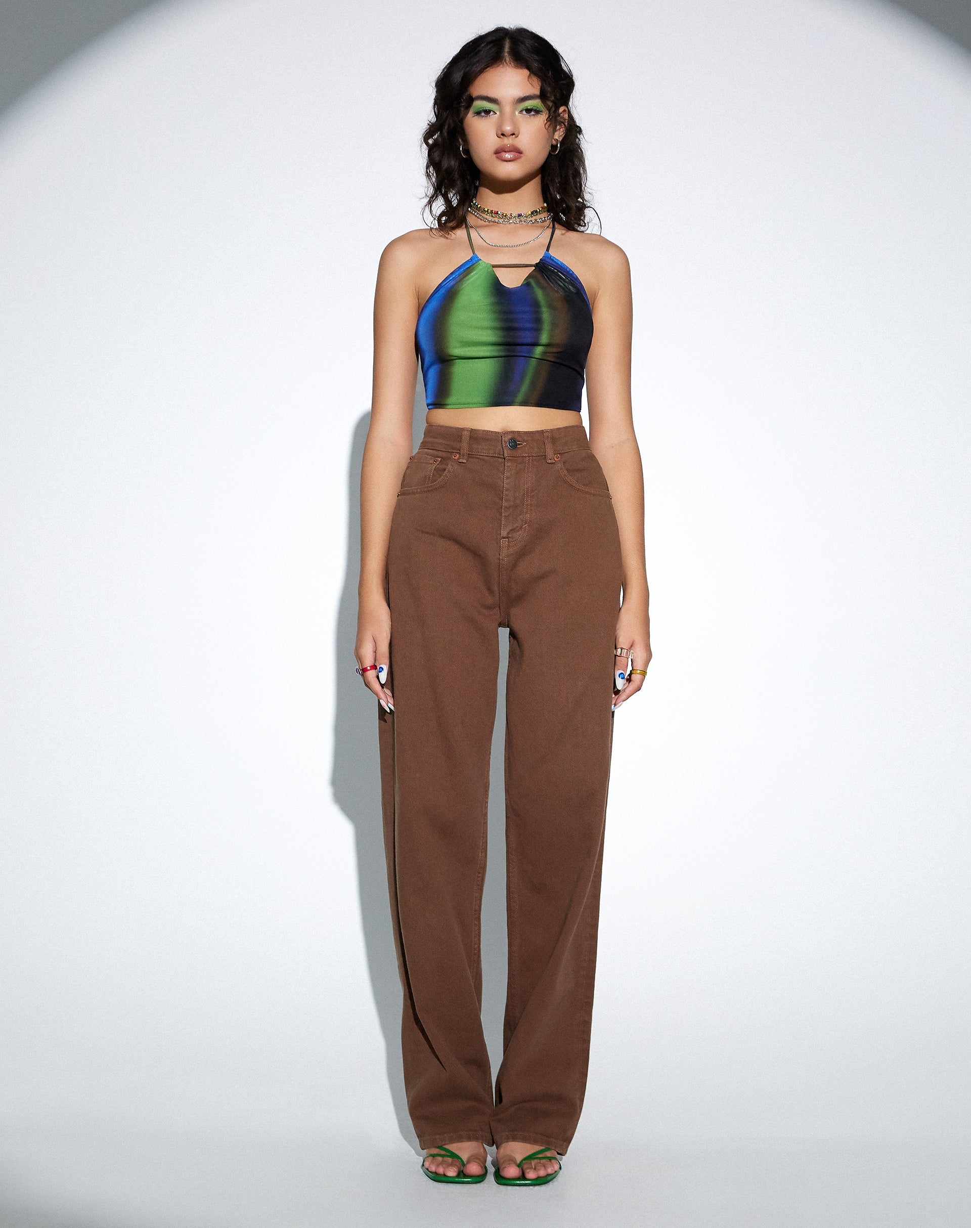 Image de MOTEL X OLIVIA NEILL Jean parallèle en brun riche